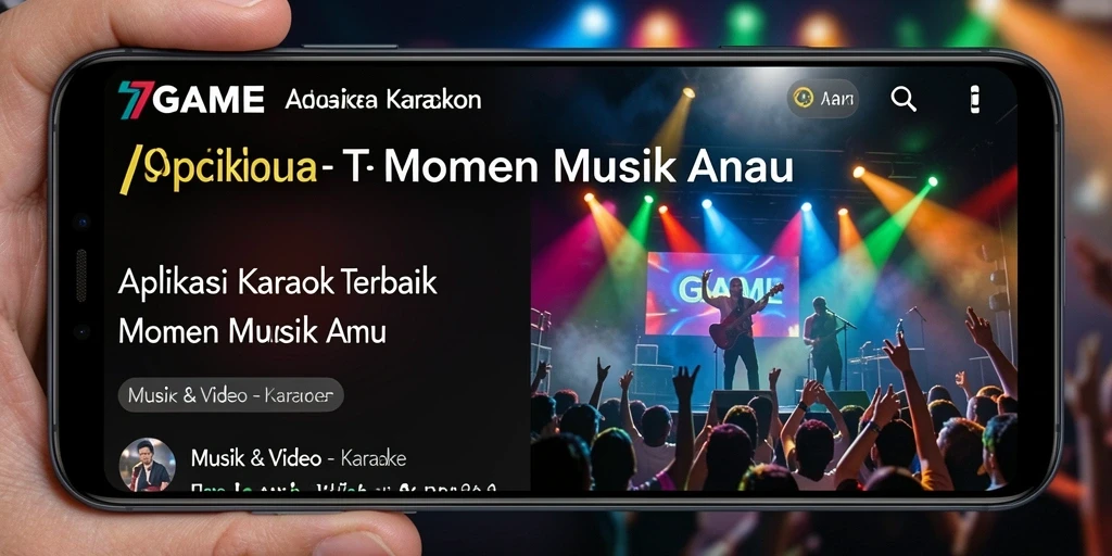 Tampilan antarmuka utama 7GAME yang memudahkan pengguna Karaoke.