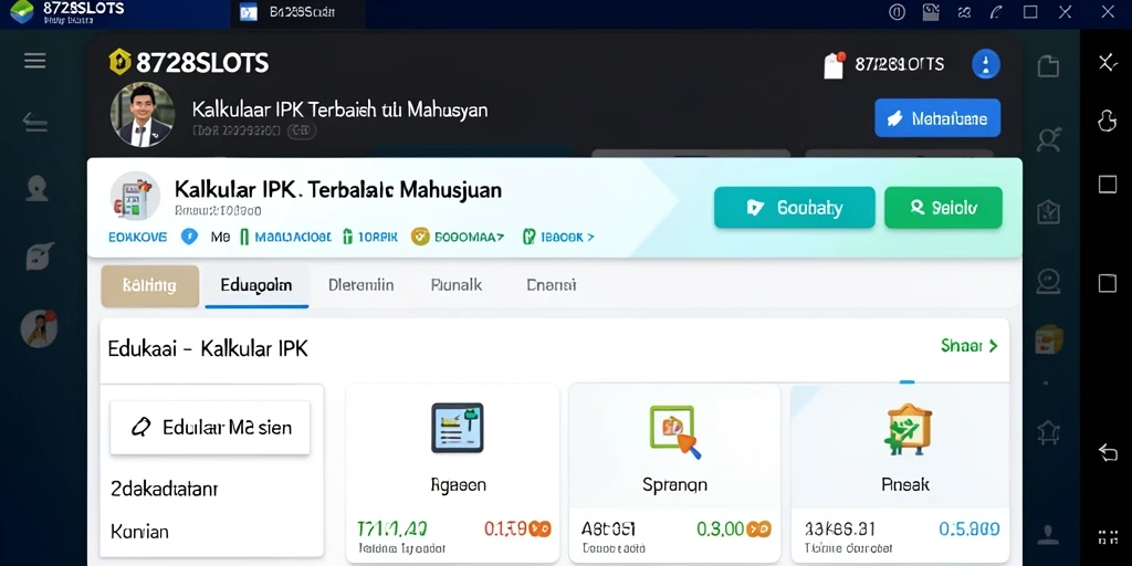 Screenshot antarmuka aplikasi Kalkulator IPK 8728SLOTS yang intuitif.