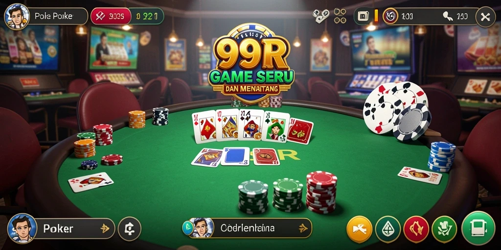 Tampilan antarmuka permainan Poker di 99RP yang menarik.