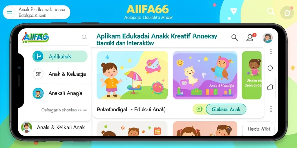 Antarmuka AIFA66 yang menarik dan interaktif untuk anak-anak.
