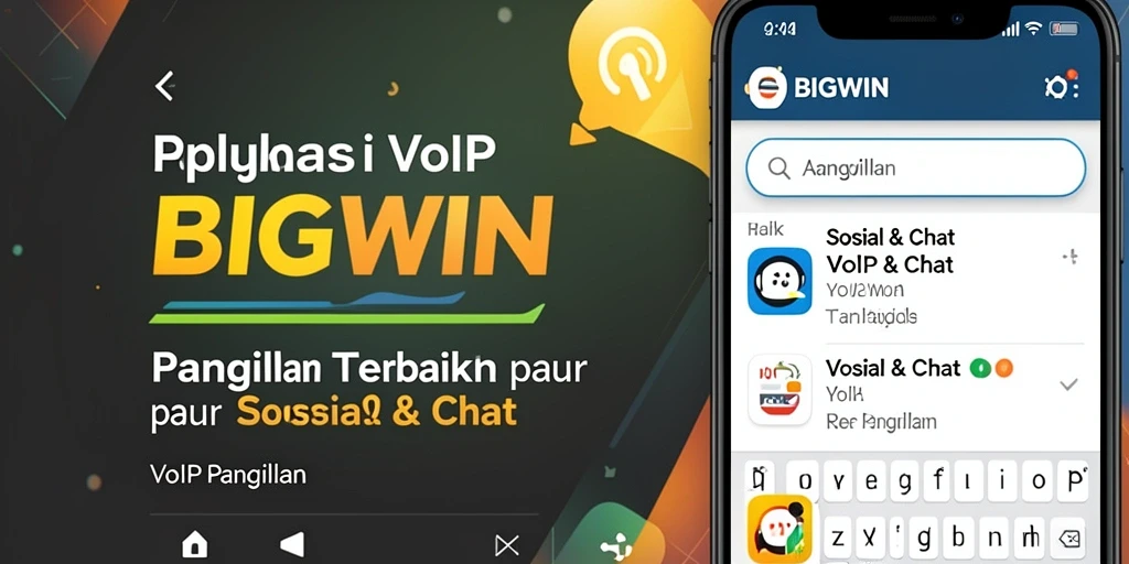 Antarmuka aplikasi BIGWIN yang sederhana dan intuitif untuk VoIP Panggilan.