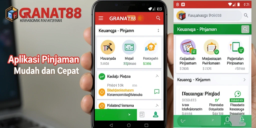 Antarmuka pengguna yang sederhana dan mudah digunakan untuk aplikasi Pinjaman.